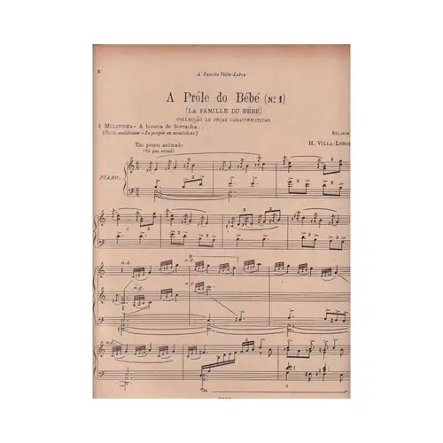 Mulatinha - Prole Do Bebe N.4 para piano (Edição Antiga)