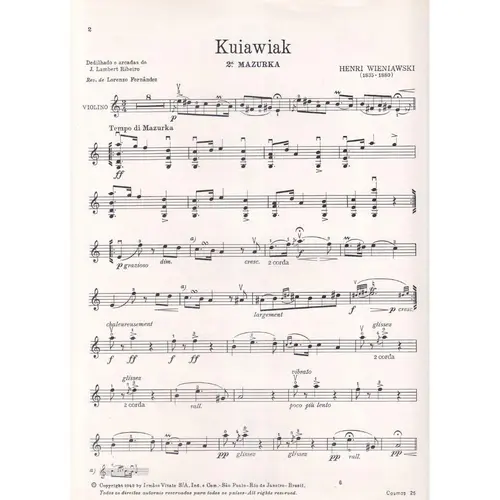 Kuiawiak - Mazurka N.2 - Exemplar Antigo