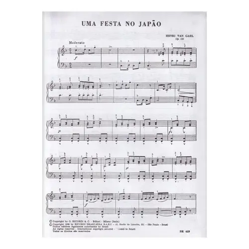 Uma festa no Japão Op.125  - Les Bles D'Or N.1 para piano