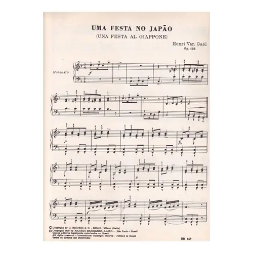 Uma festa no Japão Op.125  - Les Bles D'Or N.1 para piano