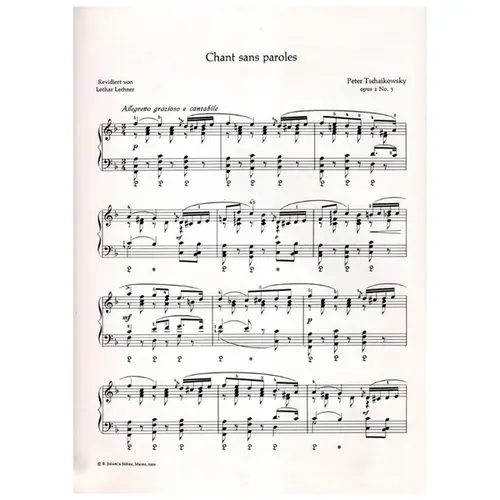 Chant Sans Paroles  op. 2 n. 3 - piano