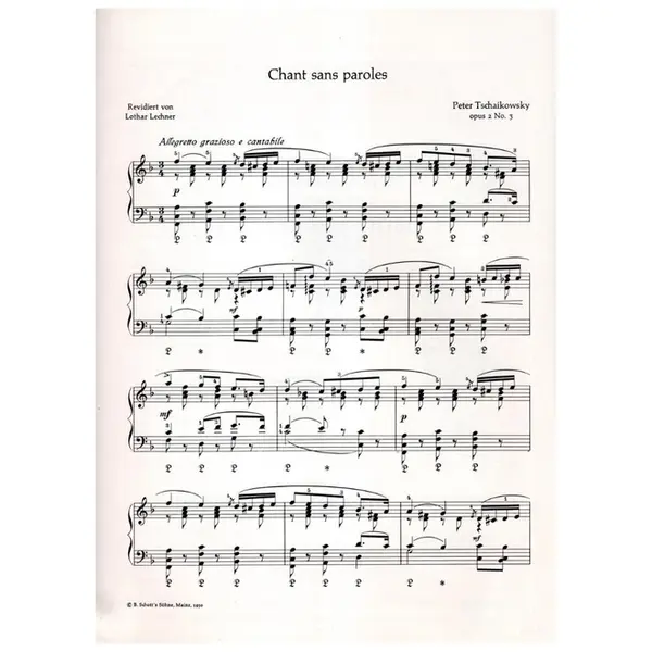 Chant Sans Paroles  op. 2 n. 3 - piano