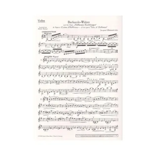 Barkarole-Walzer  - Violino