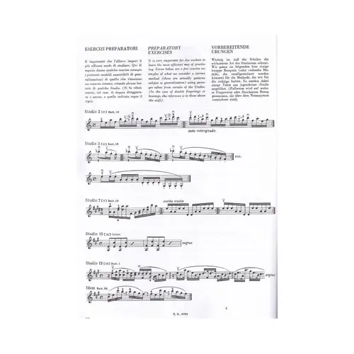 42 Studi Per Violino  ( Borciani )