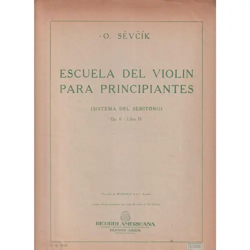 Escuela del Violin Op.6 n.4  (Edição Antiga)