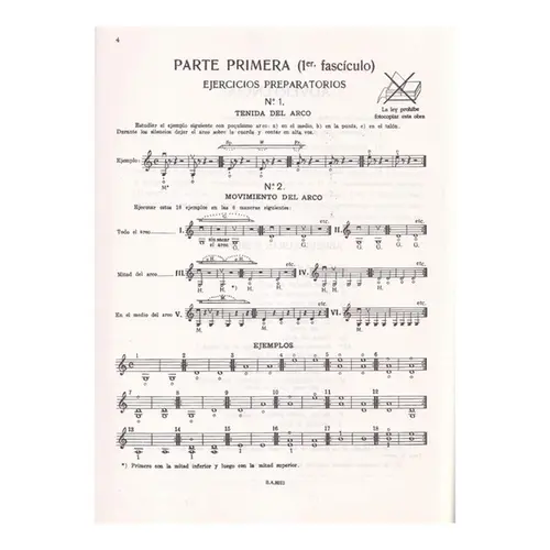 Tecnica Del Violin - Op.2 N.1  - Exemplar Antigo