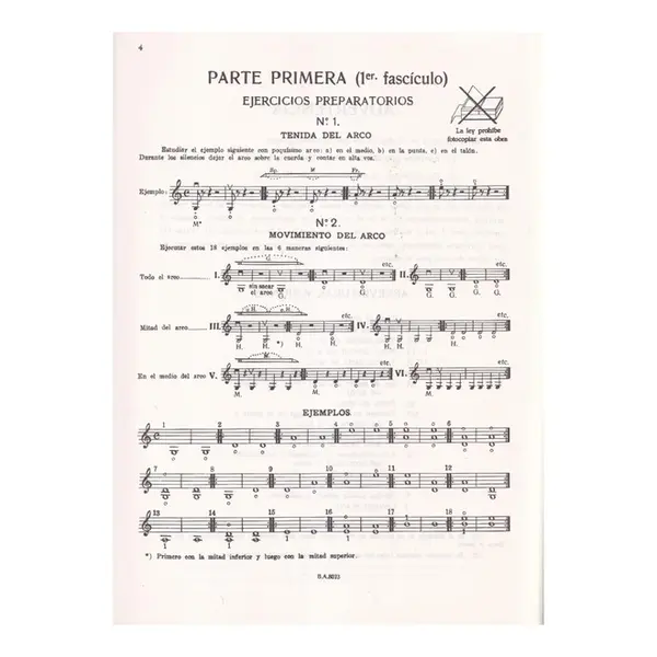 Tecnica Del Violin - Op.2 N.1  - Exemplar Antigo