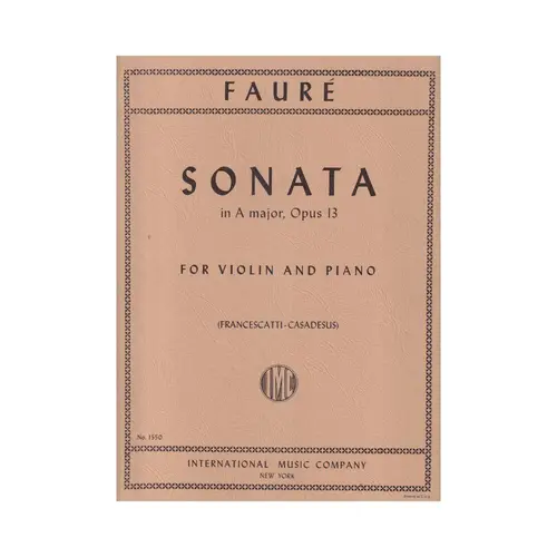 Sonata In A Maj-Op.13  (Violino)