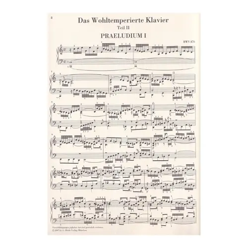 Das Wohltemperierte Klavier - Vol.2  - Urtext