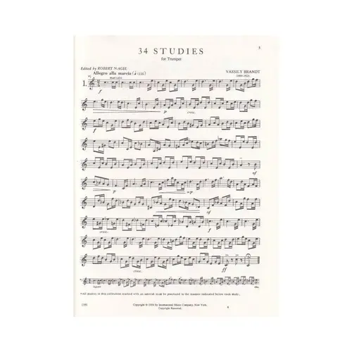 34 Studies For Trumpet