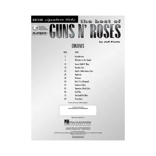 The Best Of Guns N`Roses - Guitar Signature Licks