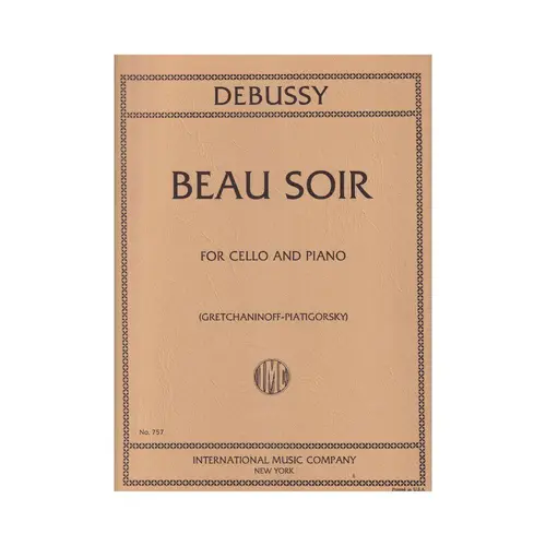 Beau Soir For Cello