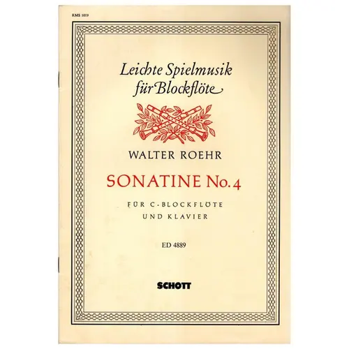 Sonatine N.4 Fur C-Blockflote Und Klavier