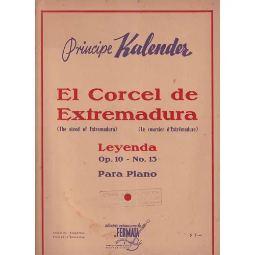 El Corcel De Extremadura - Op.10 N.13  (Edição Antiga)