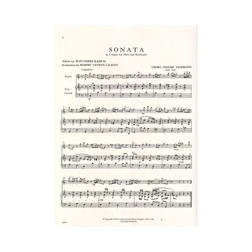 Sonata In C Major (Flute)
