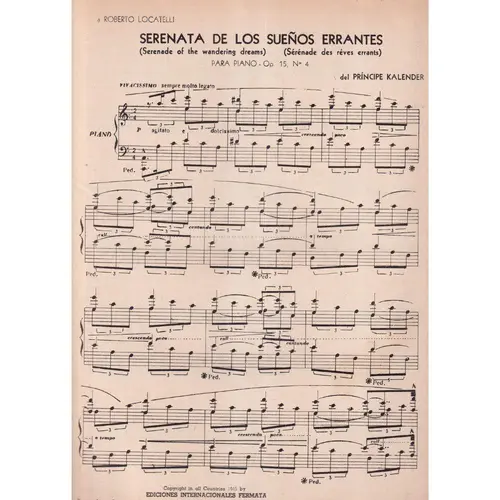 Serenata De Los Suenos Errantes - Op.15 N.4  (Edição Antiga)