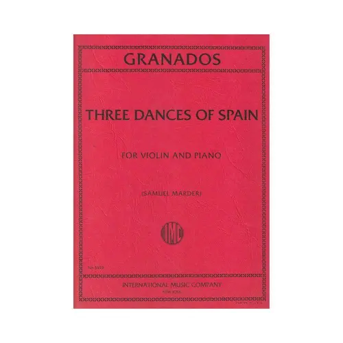 Tree Dances Of Spain For Violin