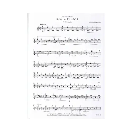 Suítes Del Plata For Guitar