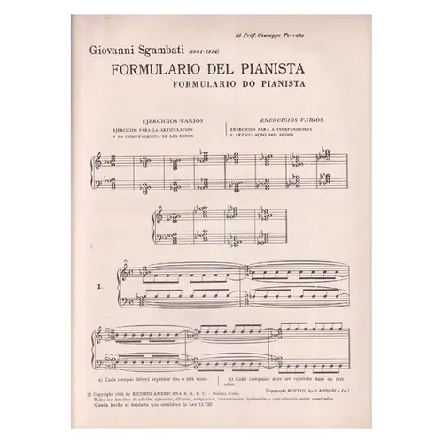 Formulario Del Pianista  (Edição Antiga)