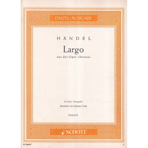 Largo - Opera Xerxes - Facilitado - Piano