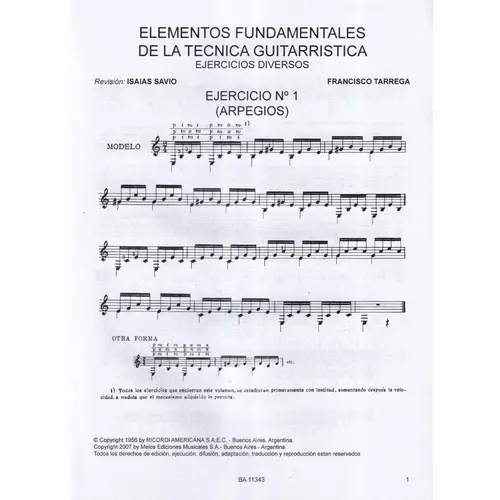 Elementos Fundamentales de La Técnica Guitarristica