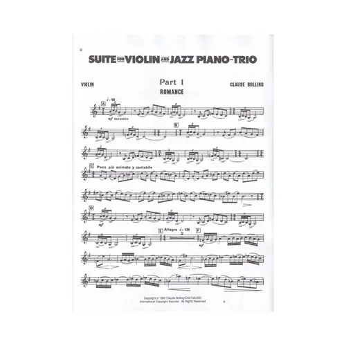 Suite For Violin And Jazz Piano