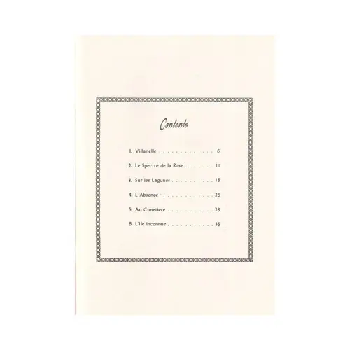 Les Nuits D´Ete - Canto Low