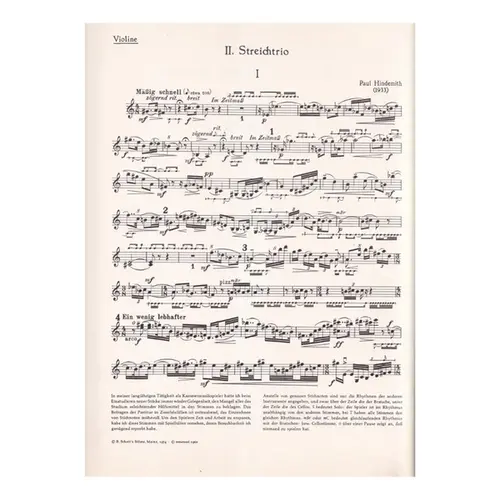 II. Streichtrio - partes