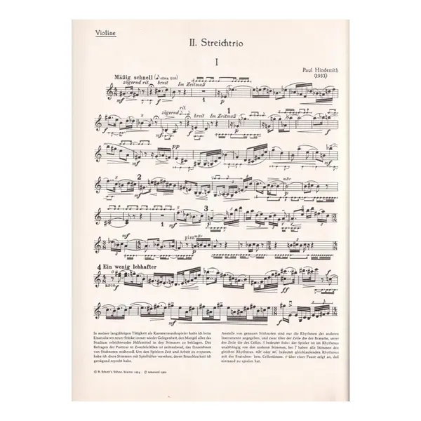 II. Streichtrio - partes