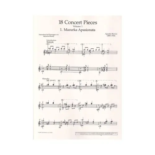 18 Concert Pieces for solo guitar Vol.1