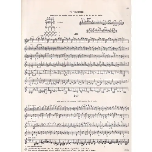Violin method for beginners Op.6 vol.4 - Exemplar Antigo