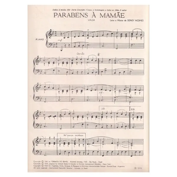 Parabens A Mamãe  - Valsa  (Edição Antiga)