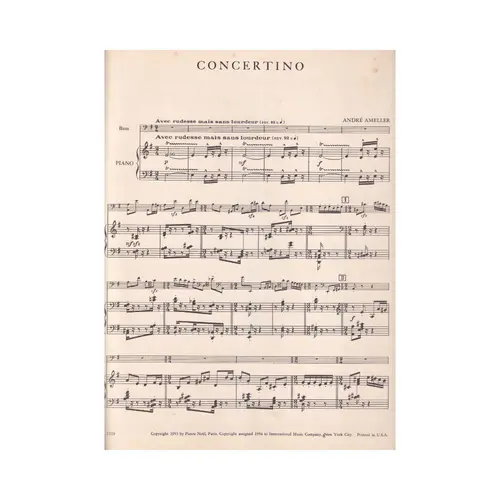 Concertino For String Bass