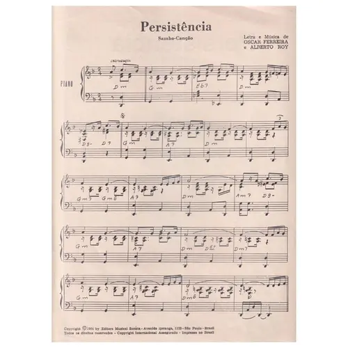 Persistência  - Samba-Canção