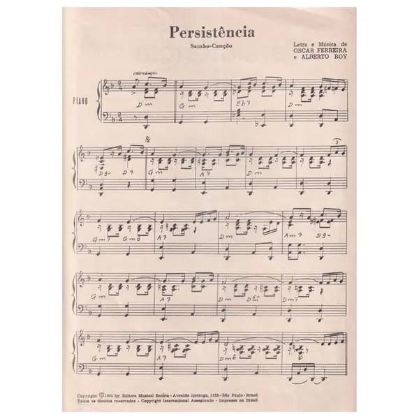 Persistência  - Samba-Canção
