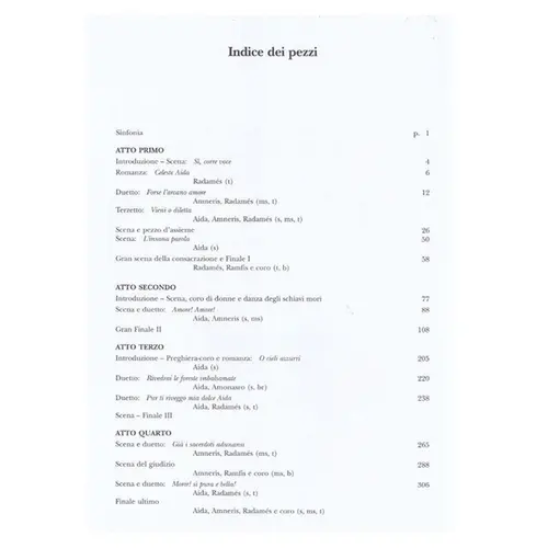 Aida - Vocal Score