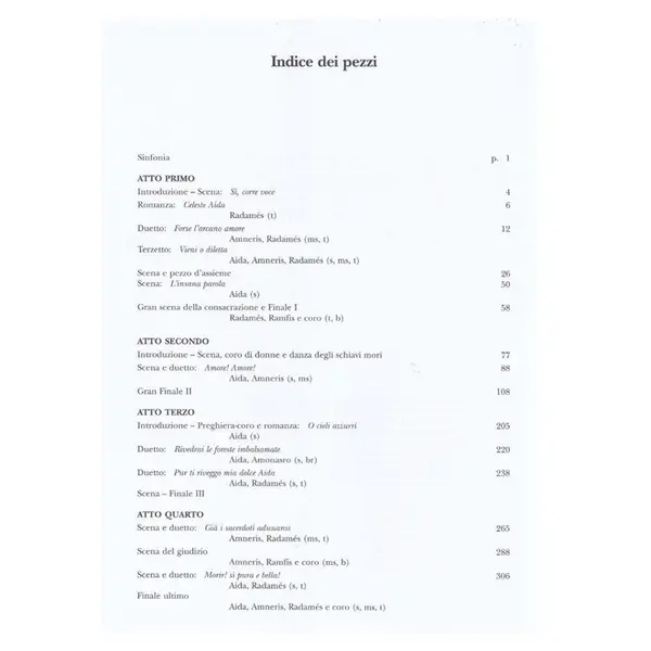 Aida - Vocal Score