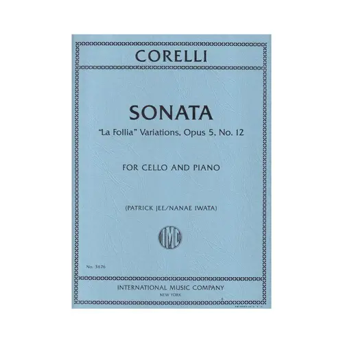Sonata - La Follia - Variations, Op. 5 N. 12 For Cello And Piano