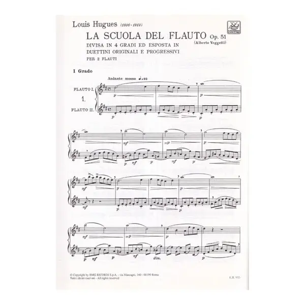 La Scuola Del Flauto  - Op.51 Vol.1 - 2 Flautas
