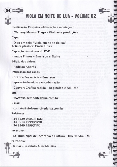 Livro Das 100 Cifras de Viola Caipira, PDF