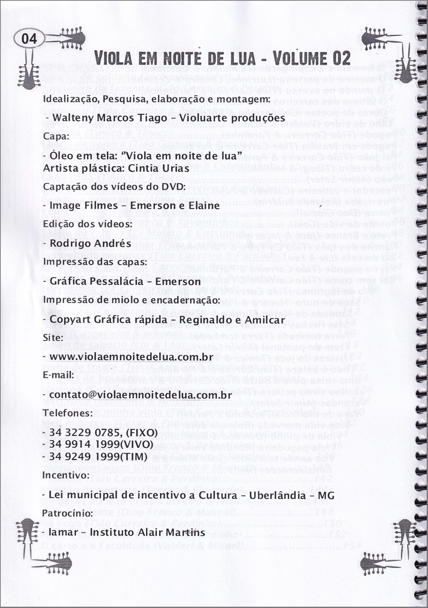 Livro Das 100 Cifras de Viola Caipira, PDF