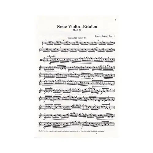Neue Violin Etuden - Opus 15 - Parte 2