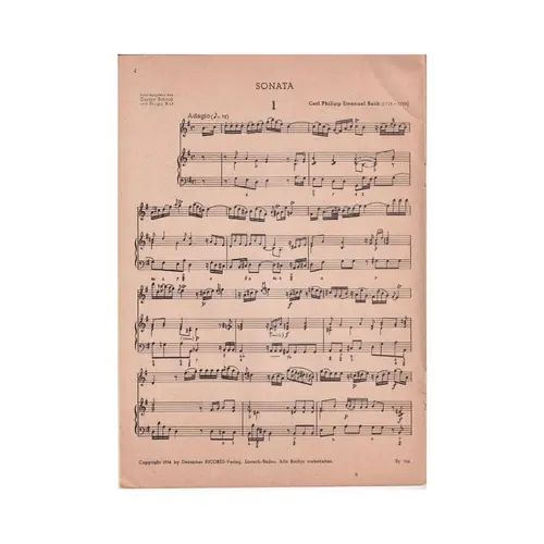 Sonate G Dur  (Edição Antiga)
