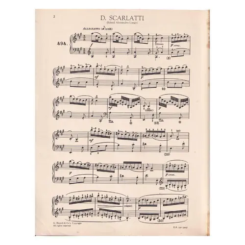 Sonata -  L.494 A Major  (Edição Antiga)