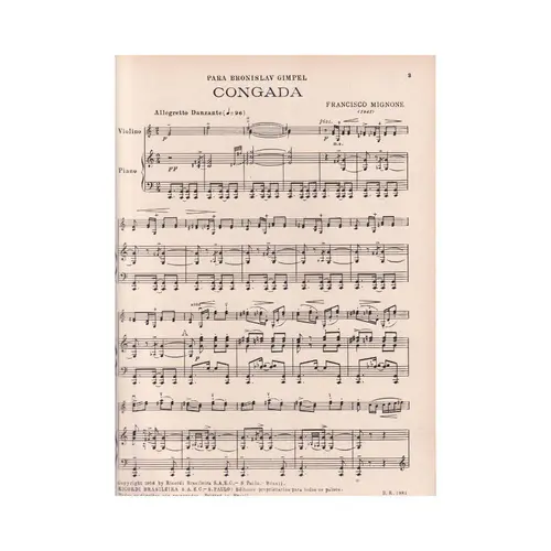 Congada para violino e piano