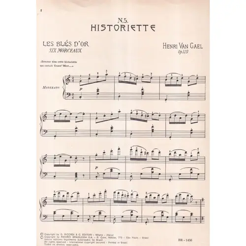 Historiette - Op.129 - Les Bles D'Or n.5