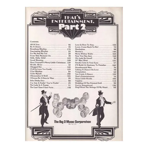 Vocal selections from " That's Entertainment " part 2