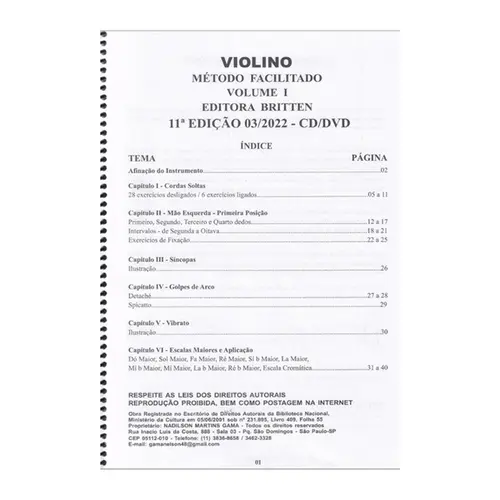 Método facilitado para violino - Voumes 1 E 2