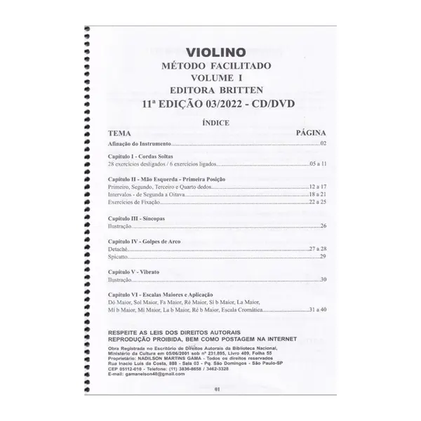 Método facilitado para violino - Voumes 1 E 2
