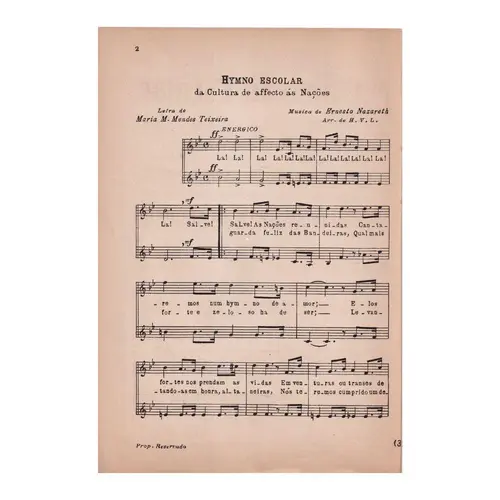 Hymno Escolar - Arranjada de Villa-Lobos  (Edição Antiga)